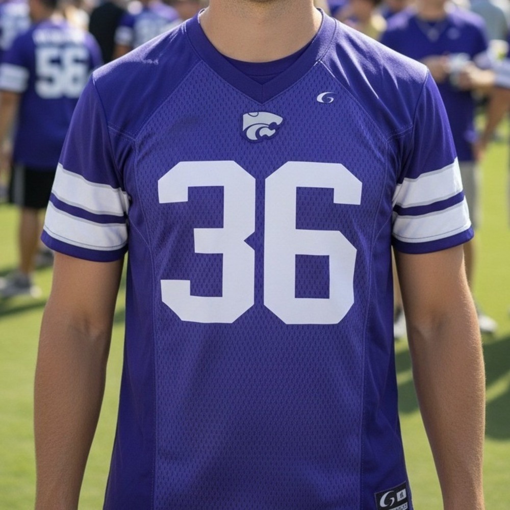 Champion Kansas State Wildcats Barta 36 Football Jersey Purple Mens Medium